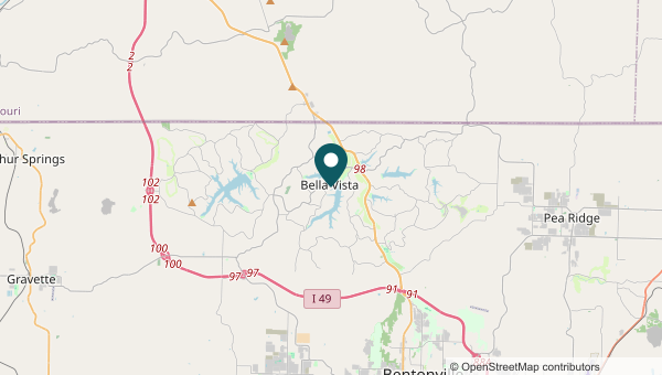 Service area map for Bella Vista